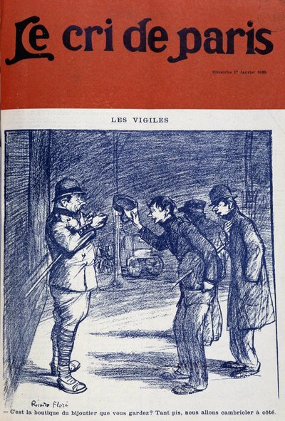 Vigils and burglars, af Ricardo Flore - "The Cree of Paris"" fra 17/01/1909. af Ricardo Flores