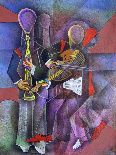 Kubistiske jazzmusikere af Ricardo Maya