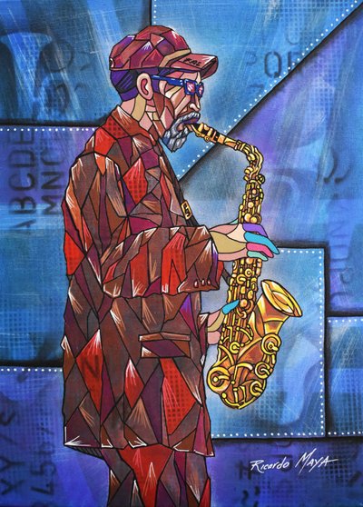 Geometrisk jazzmand af Ricardo Maya