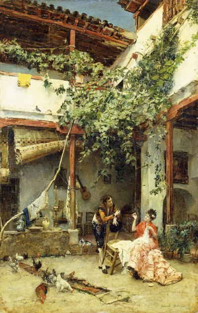 I gården, 1876 af Ricardo de Madrazo y Garreta