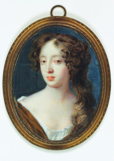 Lady Elizabeth Percy, grevinde af Ogle (akvarel på elfenben) af Richard  Gibson