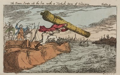 Baron Munchausen stjæler en tyrkisk kanon af John Pardon