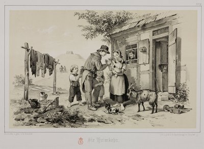 Minearbejder vender hjem, Tyskland, c 1851 af John Pardon