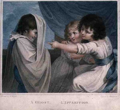 A Ghost, indgraveret af Luigi Schiavonetti (1765-1810), pub. af T. Simpson af Richard (after) Westall