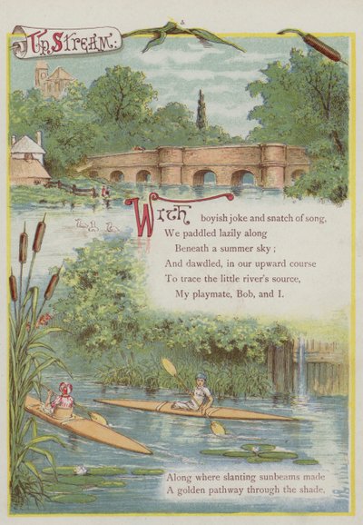 Side fra Upstream af Richard Andre (farve litho) af Richard Andre