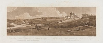 Udsigt fra Palace Terrace ved St. Germain en Laye; Akvædukten af Marli set i det fjerne 1803; Plade 16 fra Views in Paris, Emanuel Volume-sporingen af pladen, B1981.25.2625 af Richard Banks Harraden