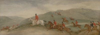 Foxhunting: Road Riders or Funkers (olie på lærred) af Richard Barrett Davis