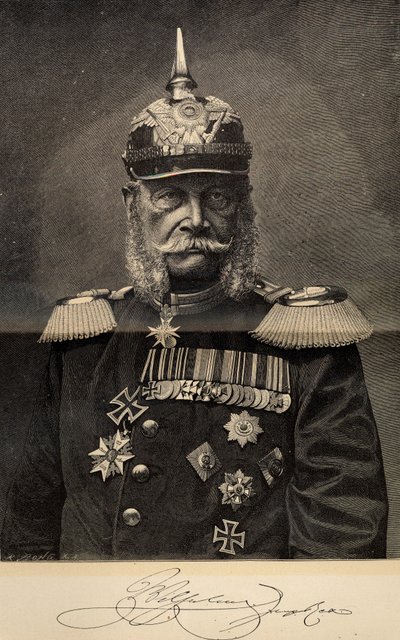 William I 1797-1888, konge af Preussen og tysk kejser, i en alder af 90, 1887. af Richard Bong