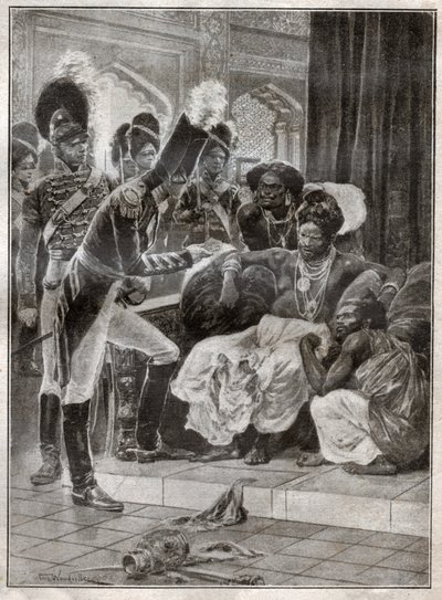 Kolonialisme i Sri Lanka. (gravering af Richard Caton (after) Woodville