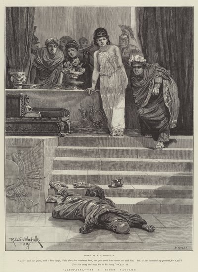 "Cleopatra," af H Rider Haggard (gravering) af Richard Caton II (after) Woodville