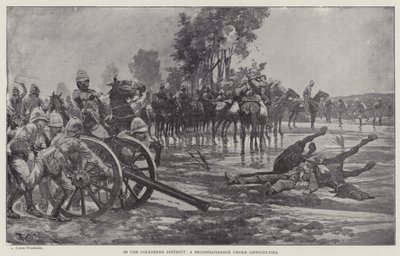 I Colesberg-distriktet, en rekognoscering under vanskeligheder (litho) af Richard Caton II (after) Woodville