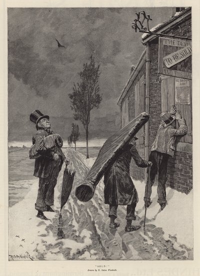 Solgt! (gravering) af Richard Caton II (after) Woodville