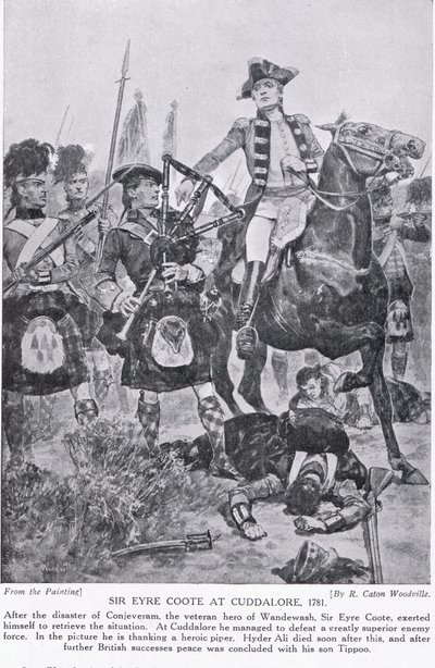 Sir Eyre Coote på Cuddalore, illustration fra 