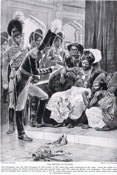Briterne på Ceylon, illustration fra 
