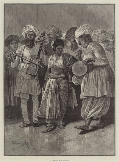 En Nautch-pige danser af Richard Caton Woodville junior