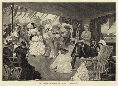 En eftermiddagsdans ombord på en Man-of-War af Richard Caton Woodville junior