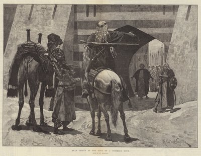 Arabiske høvdinge ved porten til en belejret by af Richard Caton Woodville junior