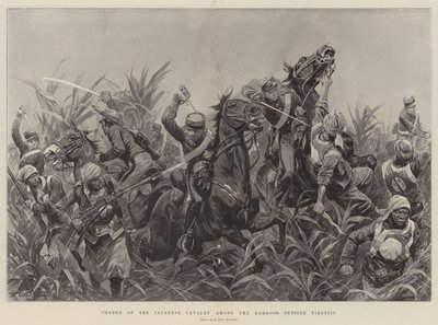 Angrebet af det japanske kavaleri blandt bambusene uden for Tientsin af Richard Caton Woodville junior
