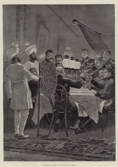 Jul i Indien, vores venner derhjemme! af Richard Caton Woodville junior