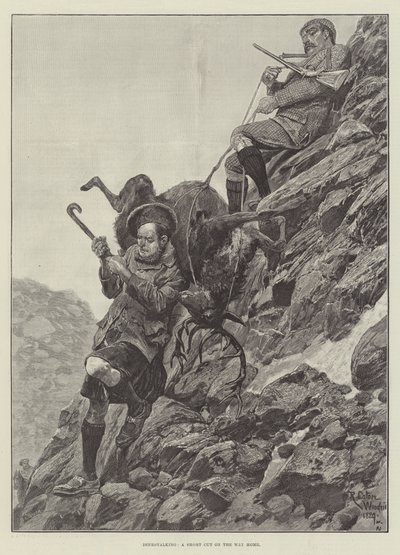 Deer Stalking, en genvej på vej hjem af Richard Caton Woodville junior