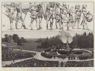 Schweizisk national fejring af 500-året for slaget ved Sempach af Richard Caton Woodville junior