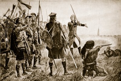 Slaget ved Quebec, 1759, illustration fra "Hutchinson
