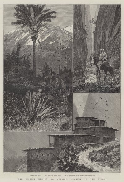 Den britiske mission til Marokko, Scenery in the Atlas af Richard Caton Woodville junior