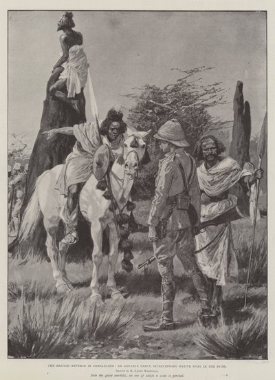 The British Reverse i Somaliland, et forhåndsparti, der interviewer indfødte spioner i Bush af Richard Caton Woodville junior