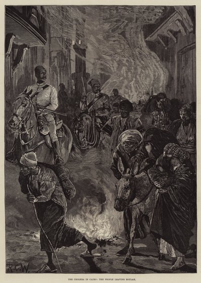 Koleraen i Kairo, Folket, der forlader Boulak af Richard Caton Woodville junior