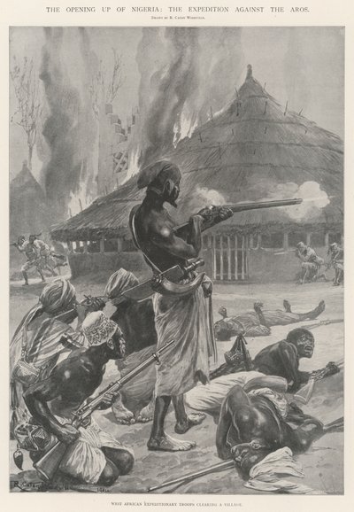Åbningen af Nigeria, Ekspeditionen mod Aros af Richard Caton Woodville junior