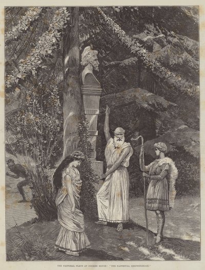 The Pastoral Plays at Coombe House, The Faithful Hyrdinde af Richard Caton Woodville junior
