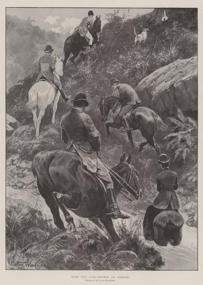 Med Stag-Hounds på Exmoor af Richard Caton Woodville junior