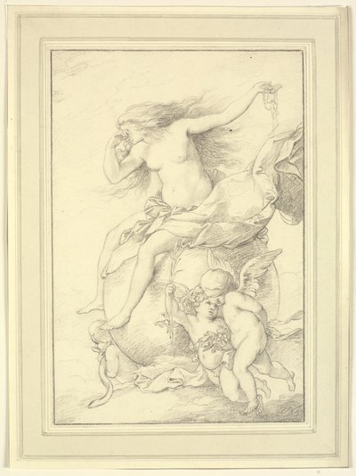 Allegory of Fortune på en globus omgivet af putti af Richard Cosway