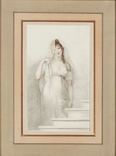 Portræt af Madame Recamier 1777-1849. af Richard Cosway