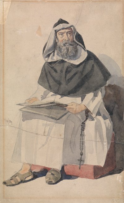 Portræt af en munk af Richard Dadd