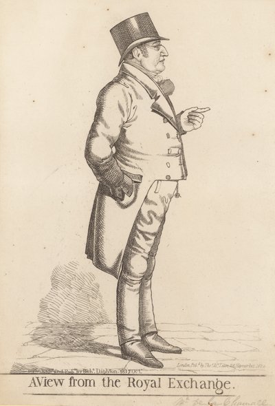 Lee La Chamette (f.1817); En udsigt fra Royal Exchange, 1817 af Richard Dighton