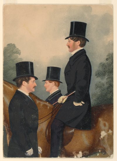 Portræt af Sir George Wombwell og hans brødre af Richard Dighton