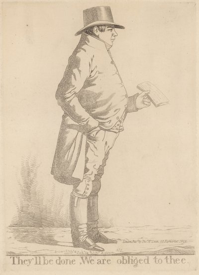 Samuel Gurney; De vil være færdige, vi er forpligtet til dig af Richard Dighton
