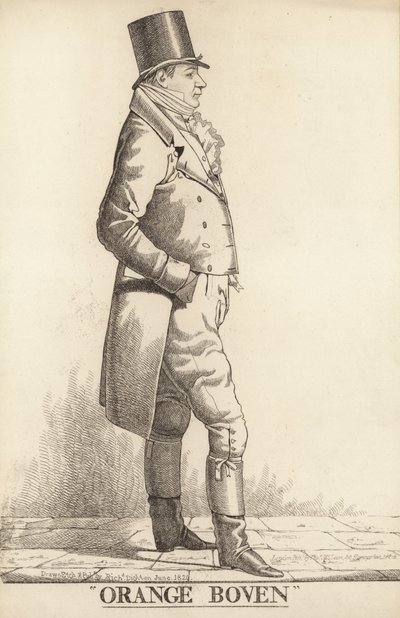 Sir John Hall; Orange Top af Richard Dighton