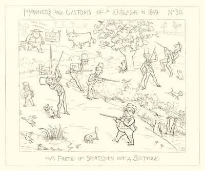 1849, Et selskab af sportsfolk på jagt af Richard Doyle