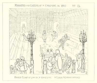1849, Kongerigets højeste domstol, The Lords behandler appelsager af Richard Doyle