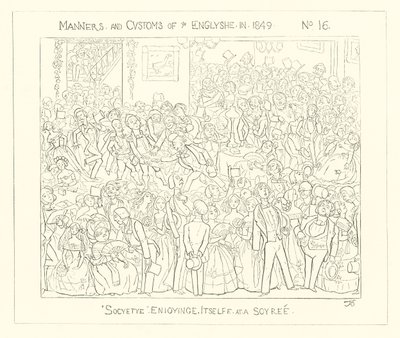 1849, Selskabet hygger sig ved en soiree af Richard Doyle