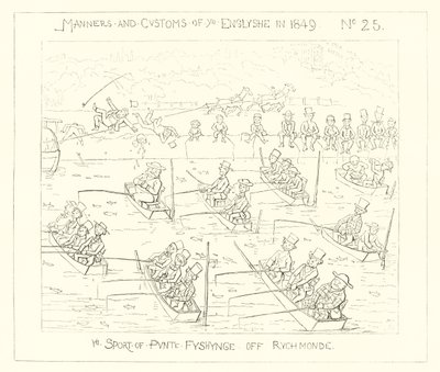 1849, Fiskeri i kutter ud for Richmond af Richard Doyle