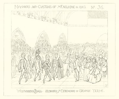 1849, Westminster Hall, Ceremonien til åbning af semesteret af Richard Doyle