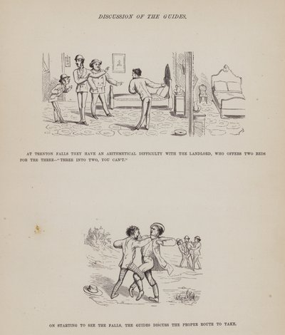 Side fra The American Tour of Mrs Brown, Jones and Robinson (gravering) af Richard Doyle