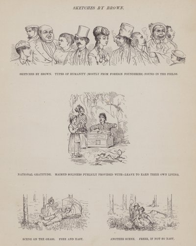 Side fra The American Tour of Mrs Brown, Jones and Robinson (gravering) af Richard Doyle