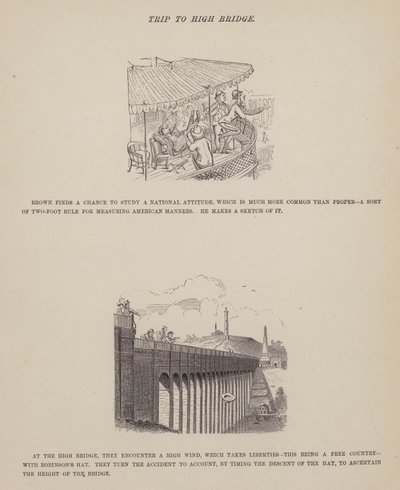Side fra The American Tour of Mrs Brown, Jones and Robinson (gravering) af Richard Doyle