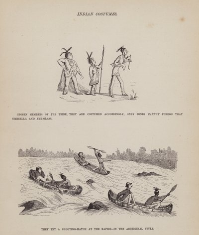 Side fra The American Tour of Mrs Brown, Jones and Robinson (gravering) af Richard Doyle