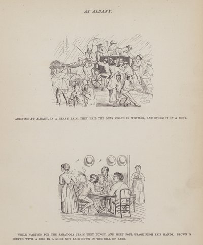 Side fra The American Tour of Mrs Brown, Jones and Robinson (gravering) af Richard Doyle