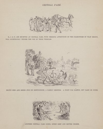 Side fra The American Tour of Mrs Brown, Jones and Robinson (gravering) af Richard Doyle
